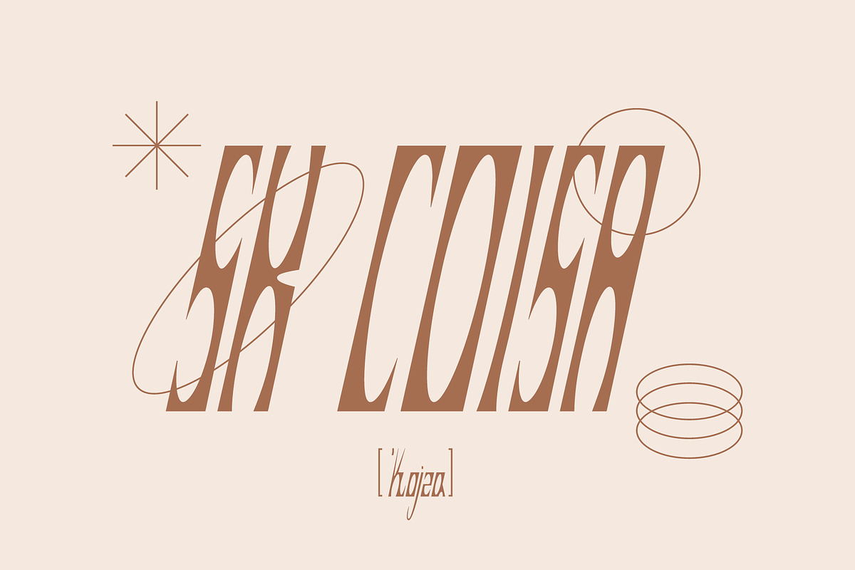 SK Coisa — Decorative Slanted Font, a Font by Shriftovik Type Foundry (Photo 1 of 8)