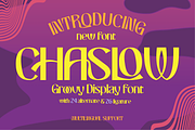 CHASLOW | Groovy Retro Font, a Font by twinstd (Thumbnail 1 of 12)