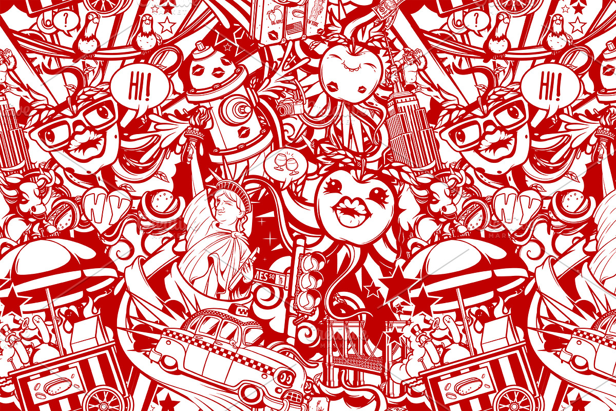 Crazy New York pattern, a Pattern Graphic by yuanden graphics (Photo 3 of 4)