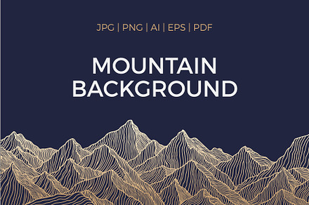 Mountain backgroung., a Decorative Illustration by lettett