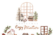 Watercolor Clipart - COZY WINTER, a Decorative Illustration by Beigetime (Thumbnail 5 of 13)