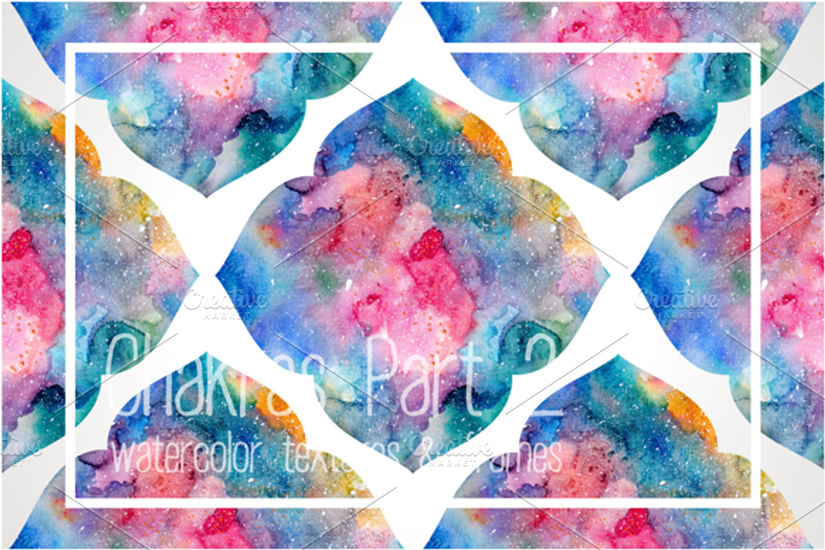 Chakras Part 2. Watercolor textures, a Decorative Illustration by Marina Demidova (Photo 4 of 8)