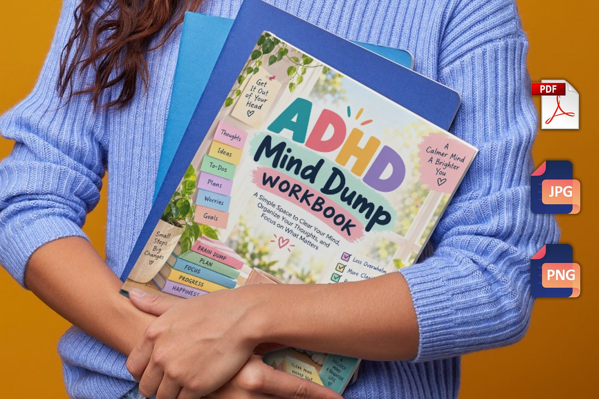 ADHD Mind Dump Workbook, a Stationery Template by Designmela01 (Photo 5 of 6)
