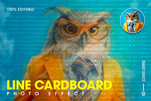 Line Cardboard Photo Effect, a Social Media Template by MightyDesign