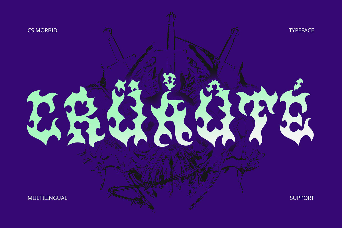 CS Morbid – Black Metal Font, a Blackletter Font by Craft Supply Co. (Photo 6 of 8)