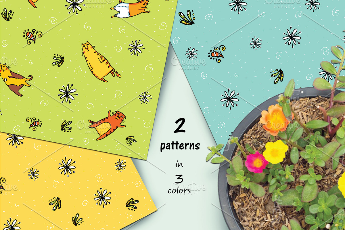 Spring Cats - 42 objects, an Illustration by Zooza Art (Photo 5 of 7)