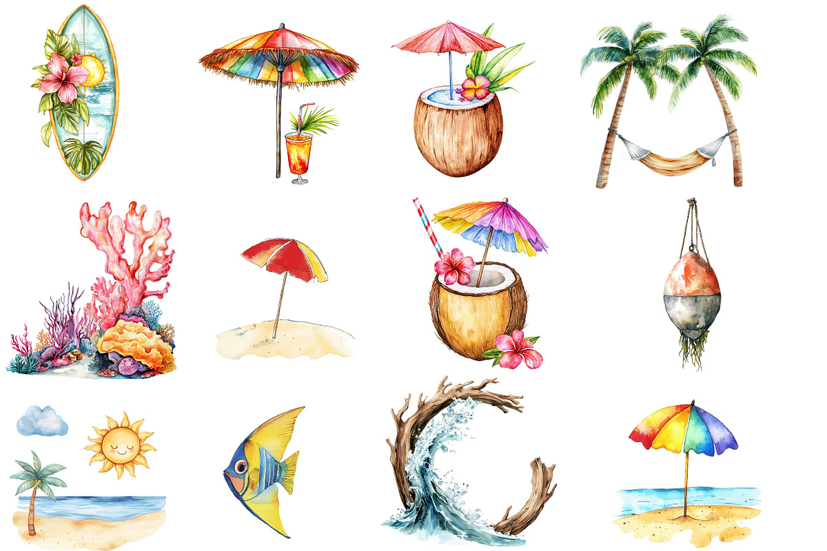 Summer Beach Sublimation Bundle, an Illustration by Designworld (Photo 2 of 5)