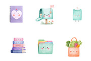 Cute Kawaii Clipart, a Seasonal Illustration by CreationArt (Thumbnail 2 of 4)