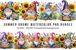 Summer Gnome Clipart 10 PNG, a Graphic by Clipart Bloom