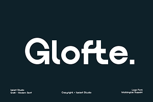 Glofte - Modern Logo Font, a Sans Serif Font by Iqsiart Studio