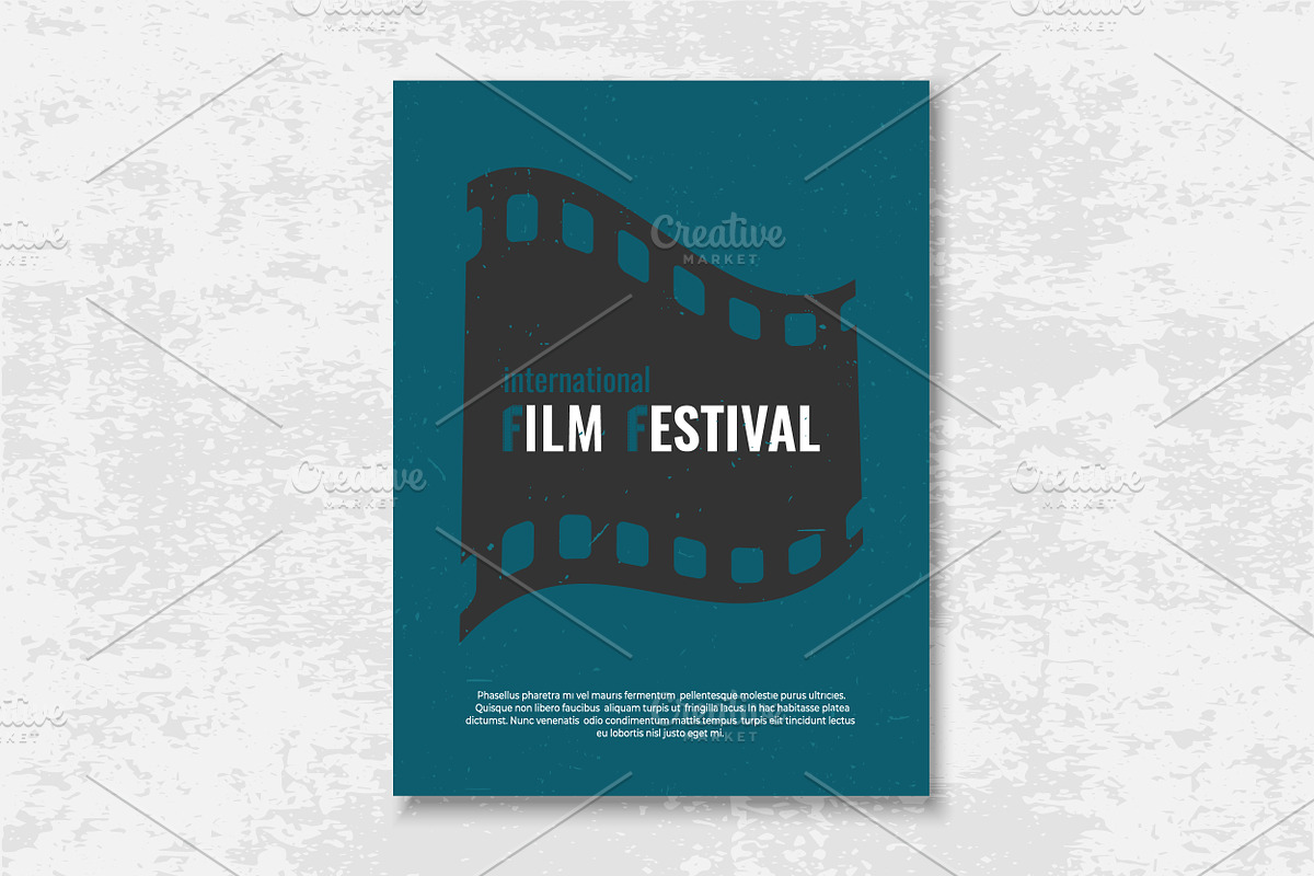 Vintage Film Festival Poster, a Decorative Illustration by PsychocheArt (Photo 2 of 3)