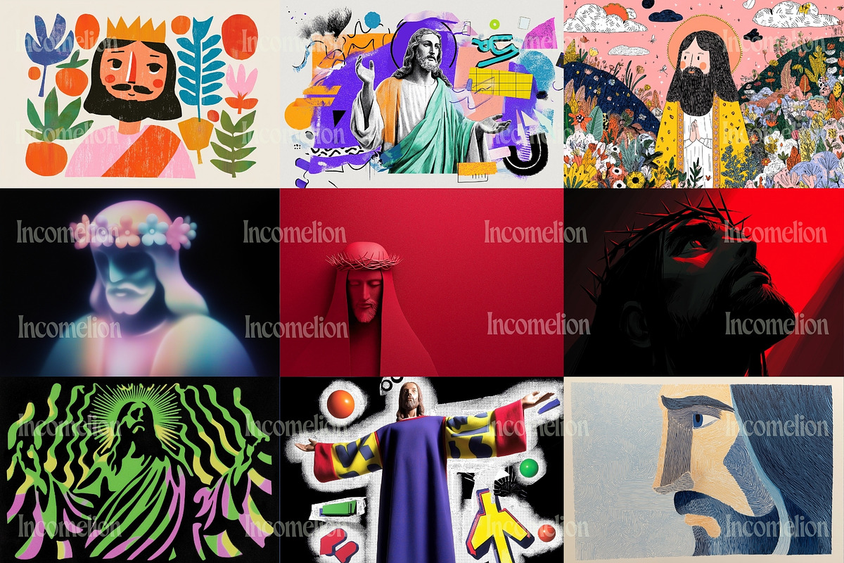 200 Jesus Christ Illustrations, a Person Illustration by Incomelion (Photo 5 of 20)