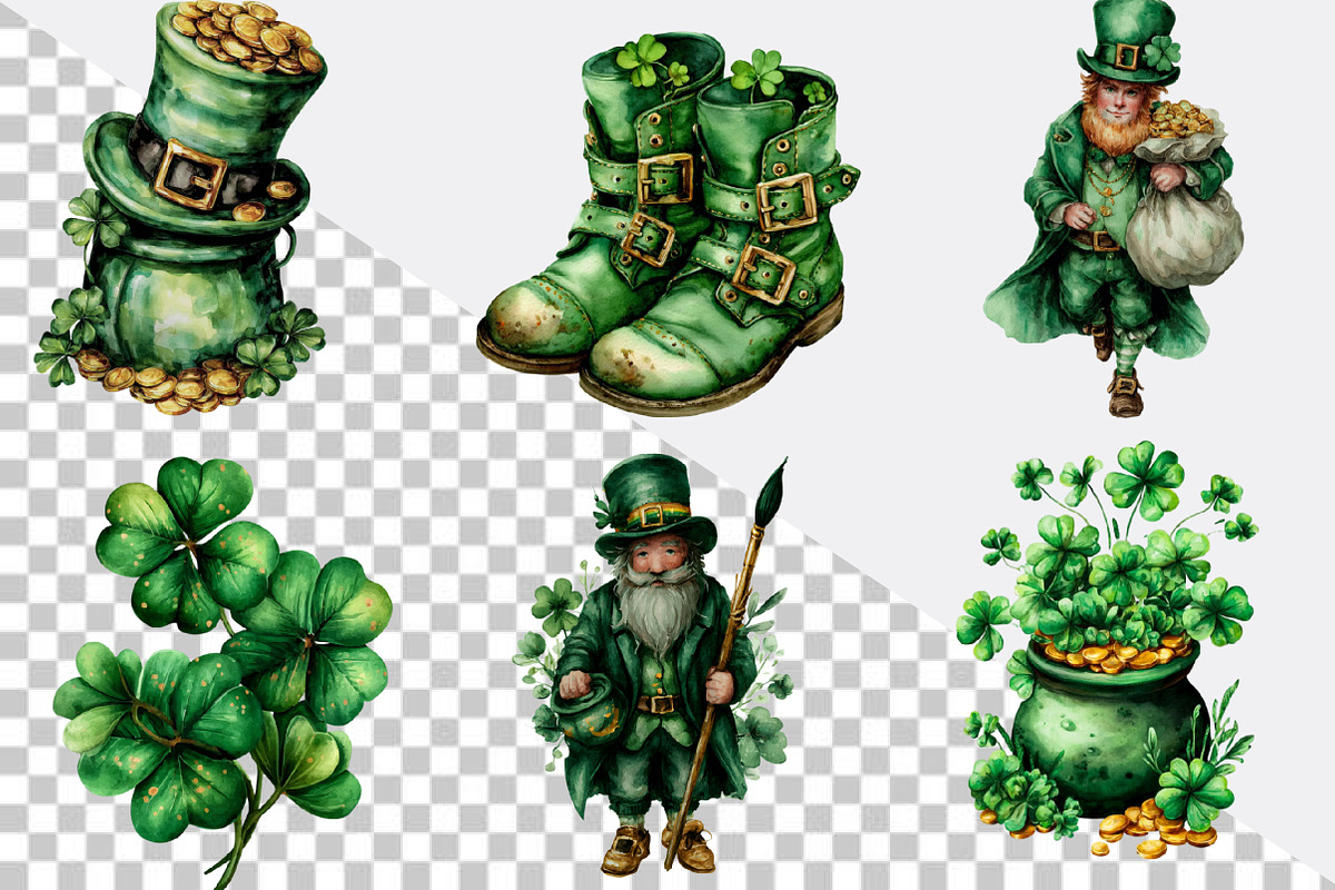 Watercolor St Patrick’s Day Clipart, an Illustration by SVGArt (Photo 3 of 7)