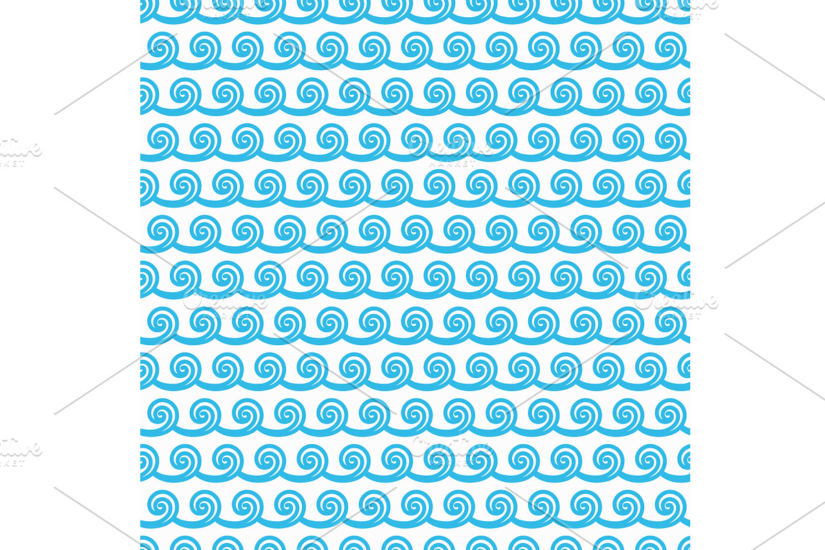 Waves pattern, sea or ocean, an Illustration by Buch&Bee