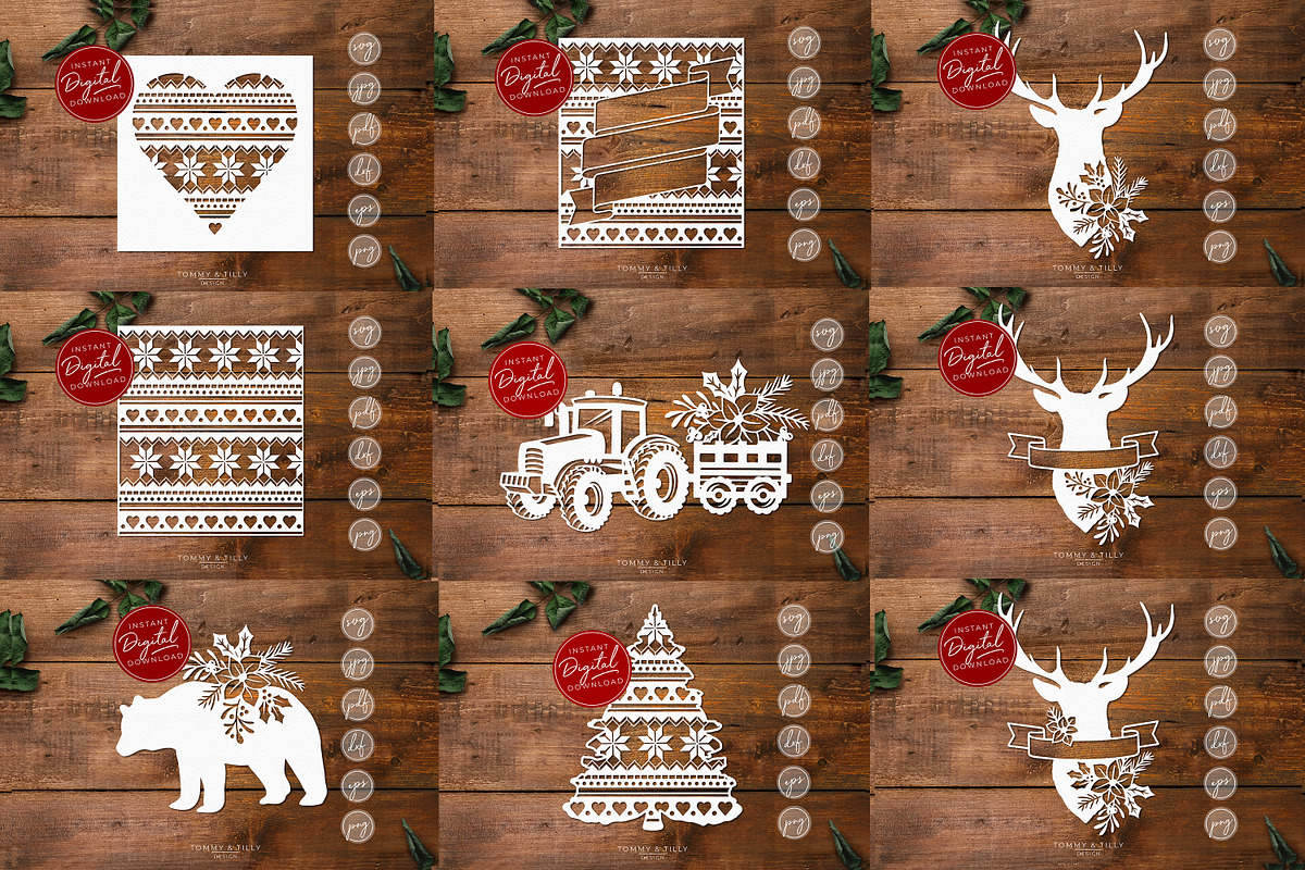 Christmas Mega Bundle, an Object Graphic by Tommy & Tilly Design (Photo 7 of 12)
