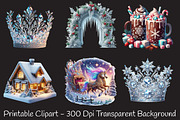 Festive Winter Wonderland Set, a Seasonal Illustration by RobertsArt (Thumbnail 5 of 7)