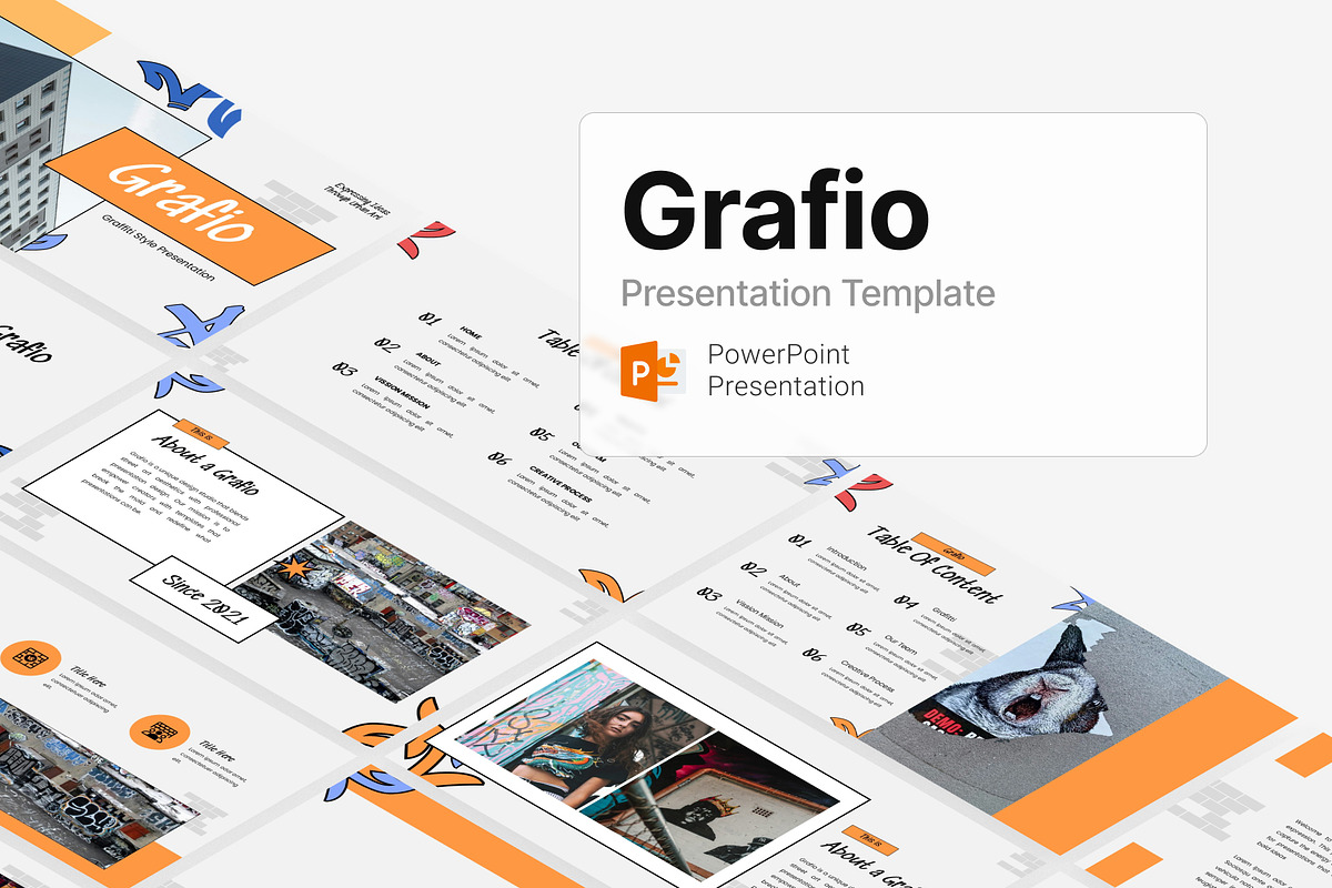 Graffiti Style Powerpoint Template, a Presentation Template by Eklip Studio
