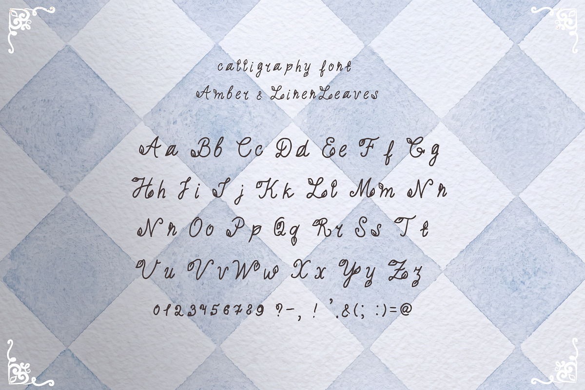 Amber & Linen-Romantic Font, a Handwritten Font by Amely.Art (Photo 3 of 8)