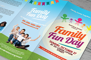 Family Fun Day Trifold Brochures, a Brochure Template by kinzi21
