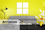 Art Canvas Mockup Scene Creator, a Product Mockup by RSplaneta (Thumbnail 1 of 4)