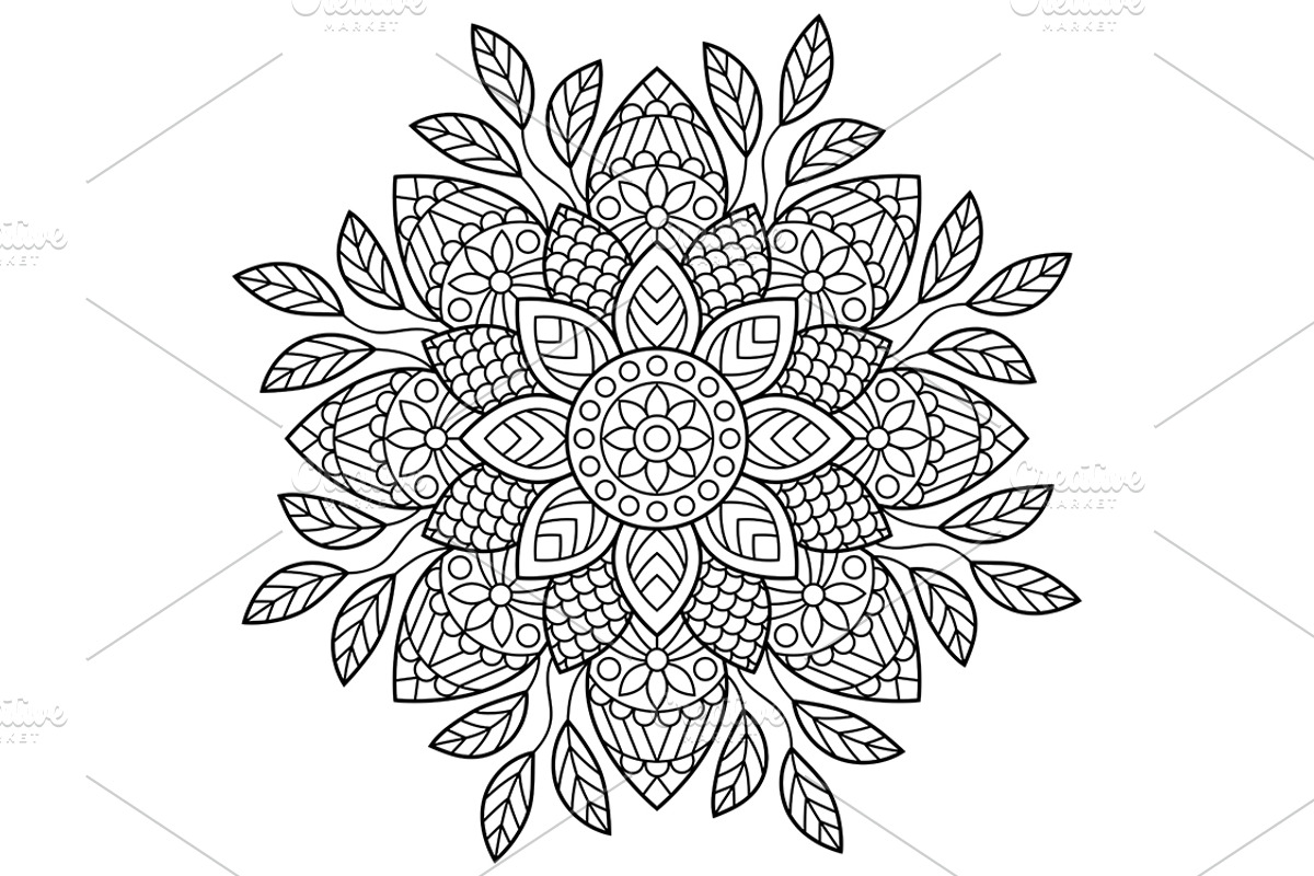 Mandala. Coloring book pages, a Decorative Illustration by jelisua88 (Photo 3 of 9)