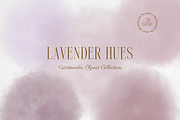 Lavender Watercolor Clip Art Set, a Texture Graphic by Minky Moo Creations (Thumbnail 1 of 18)