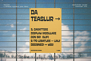 Teaslur - A Funky Modular Sans Serif, a Sans Serif Font by Shapespired Design (Thumbnail 6 of 16)