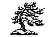 Windblown Tree Silhouette, an Object Illustration by Gfx_Store (Thumbnail 12 of 16)