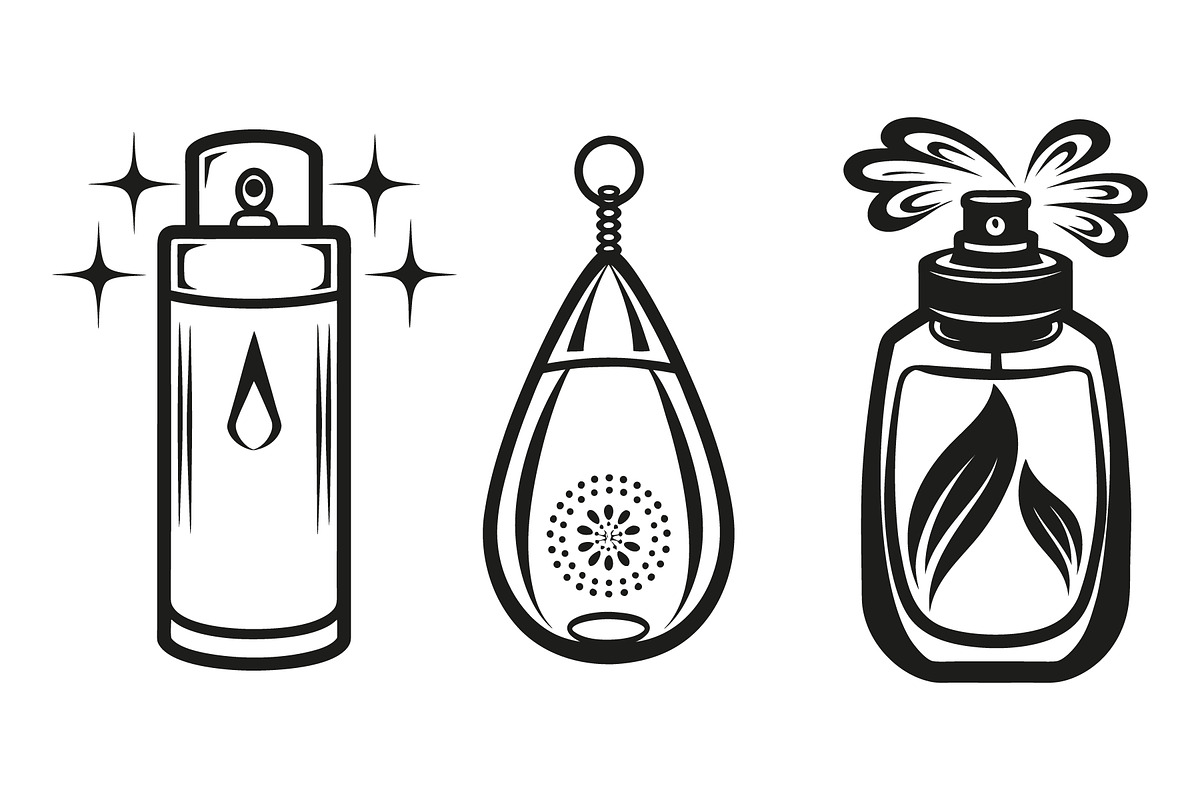 Perfume bottles and aromatherapy, an Object Graphic by Billah Hub