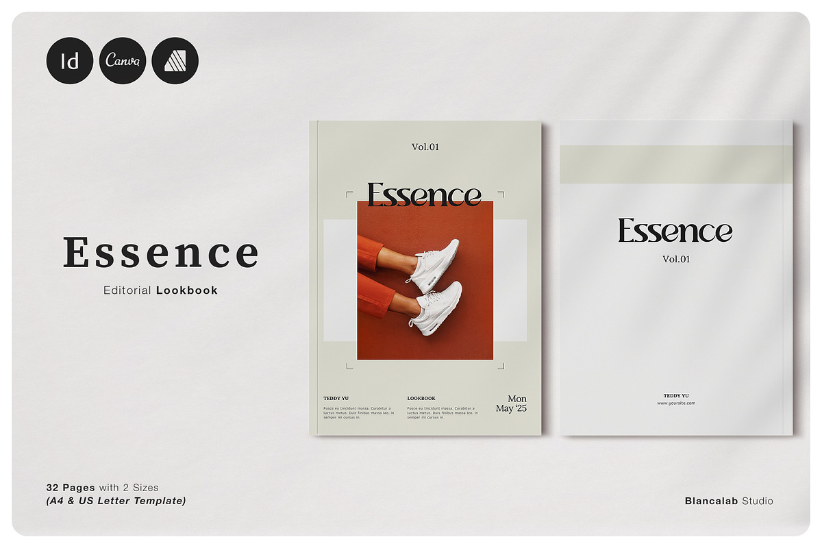ESSENCE Fashion Lookbook, a Magazine Template by BlancaLab Studio (Photo 1 of 9)