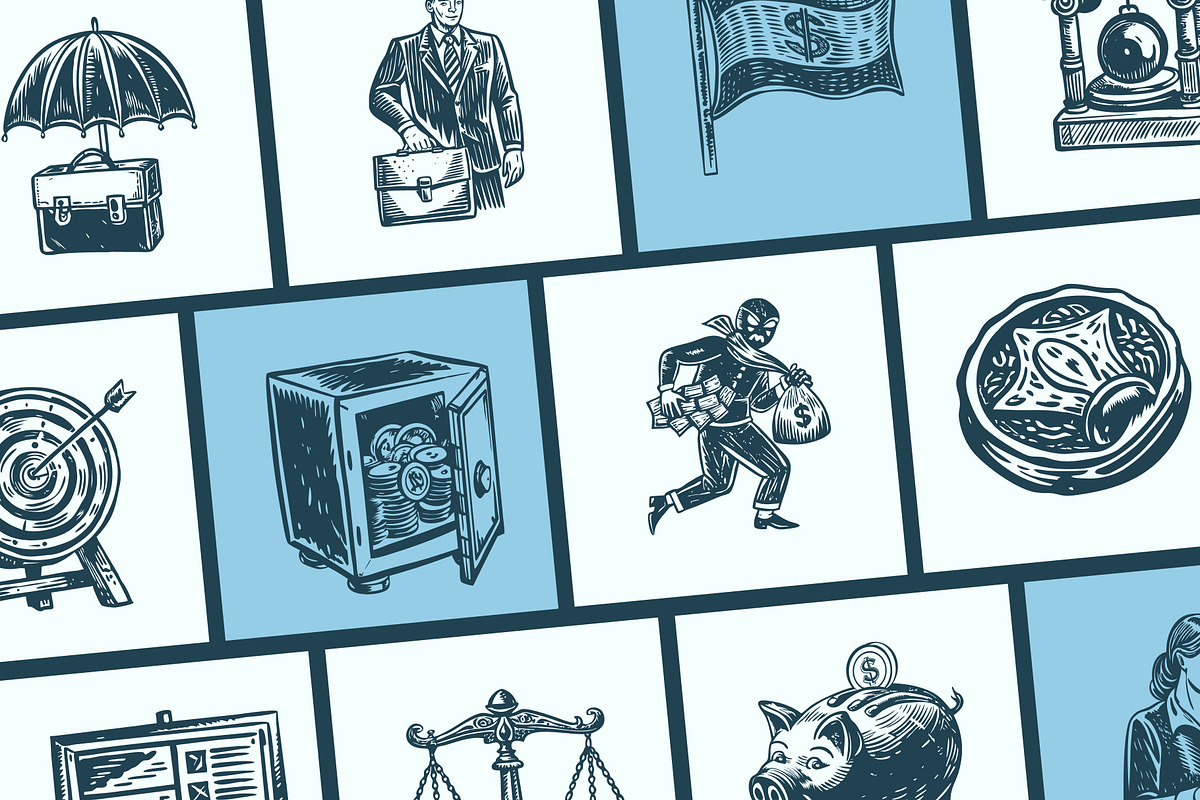 Vintage Business and Banking Icon, a Work Illustration by Creative Stall (Photo 5 of 10)