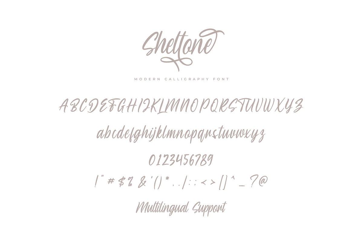 Sheltone - Modern Calligraphy Font preview 8