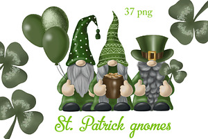 St Patrick gnomes clipart png
