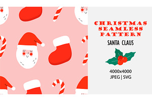 Santa Claus Seamless Pattern
