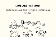 +60 Cat x Workout Set Illustration, a Sport Illustration by The Journey Atelier (Thumbnail 5 of 5)
