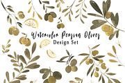 Watercolor Persian Olives, an Object Graphic by Zahra Makes (Thumbnail 1 of 3)