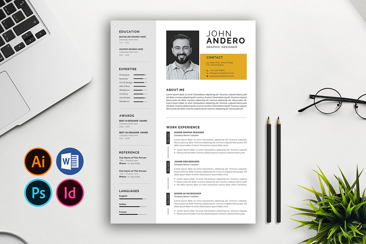 Resume Template, a Resume Template by Abdul Studio (Photo 1 of 5)