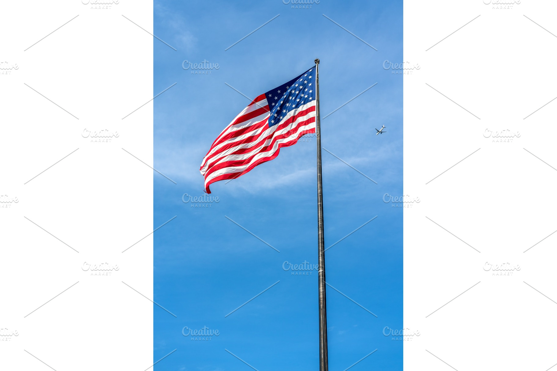 American Flag on Liberty Island in New York City, an Architecture Photo by Leonid Andronov