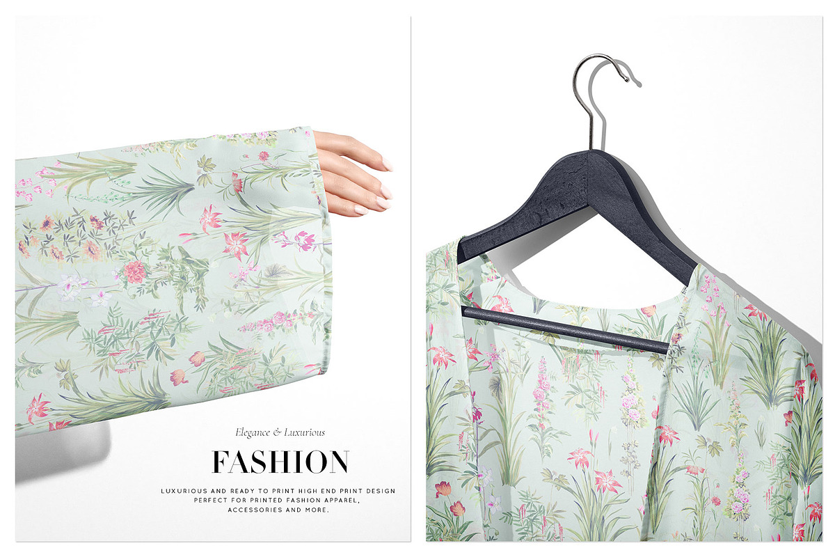 Jardin Silencieux, Watercolor Fleurs, a Pattern Graphic by TSTUDIO (Photo 12 of 14)