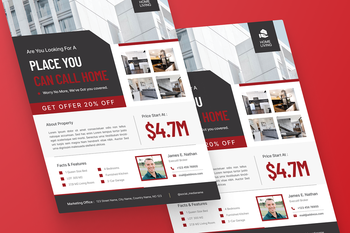 Real Estate Marketing Flyer, a Flyer Template by MMPixelCraft (Photo 2 of 5)