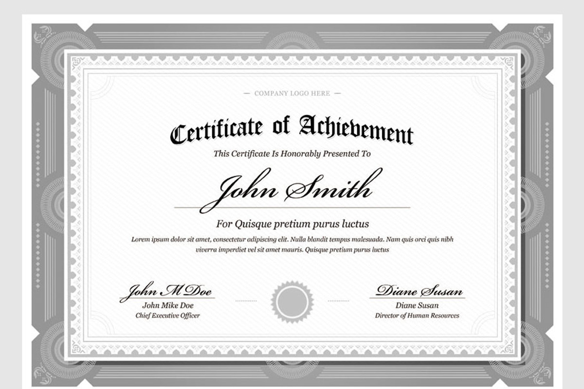 Modern Classy Diploma Certificate, a Stationery Template by bnrcreativelab (Photo 4 of 5)