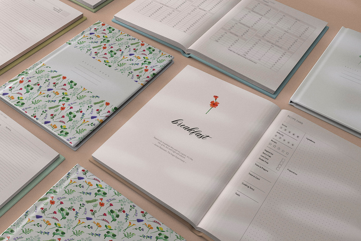 Printable Recipe Book / Letter, A4, a Stationery Template by PickMimi (Photo 6 of 6)