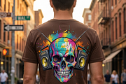 Graffiti Boombox Skull Art, a Shirt Mockup by Vector Stall (Thumbnail 3 of 14)