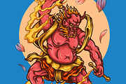 Japanese Red Oni Tattoo, a Decorative Illustration by TSV Art Collective (Thumbnail 1 of 3)