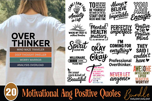 Motivational Svg Bundle Positive Quo, an Object Graphic by DollarSmart