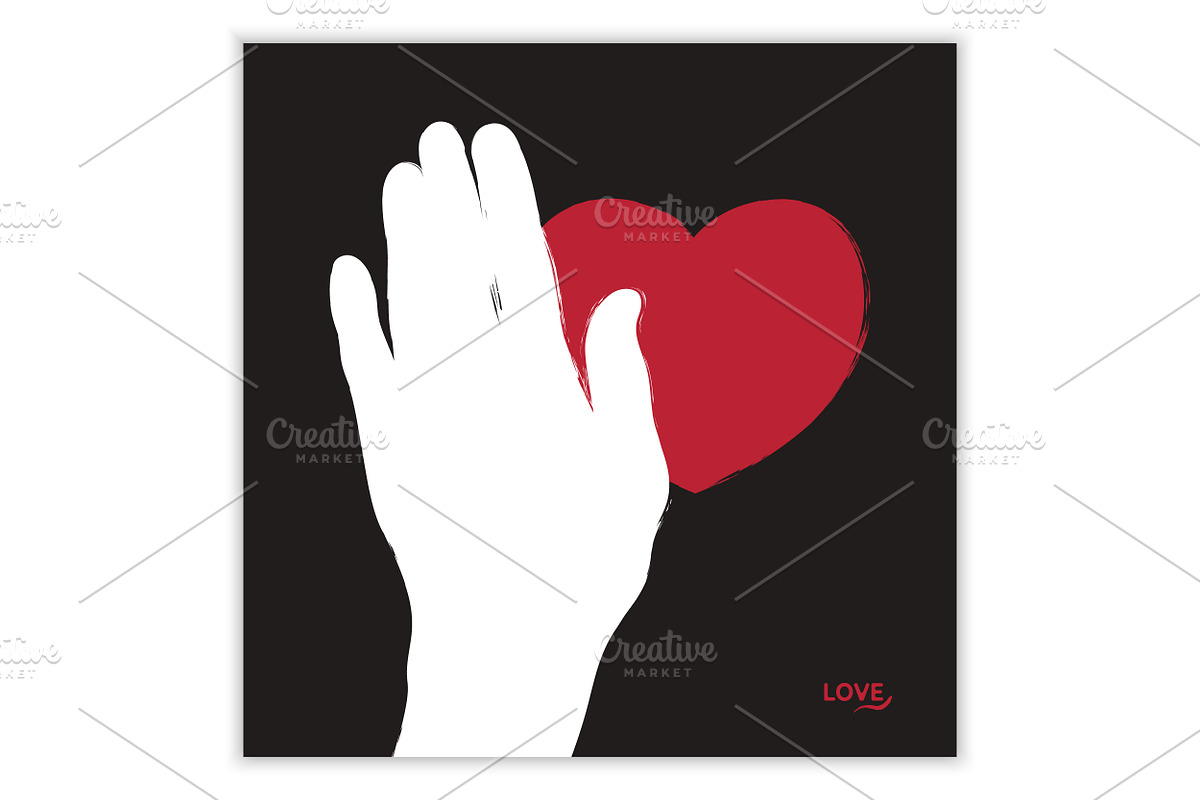 Minimalist Love Poster, a Decorative Illustration by PsychocheArt (Photo 2 of 4)