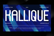 Kallique - Condensed Sans Font, a Sans Serif Font by CuratedType Studio (Thumbnail 1 of 10)