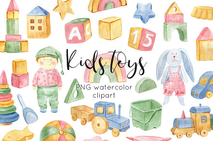 Kids toys watercolor set