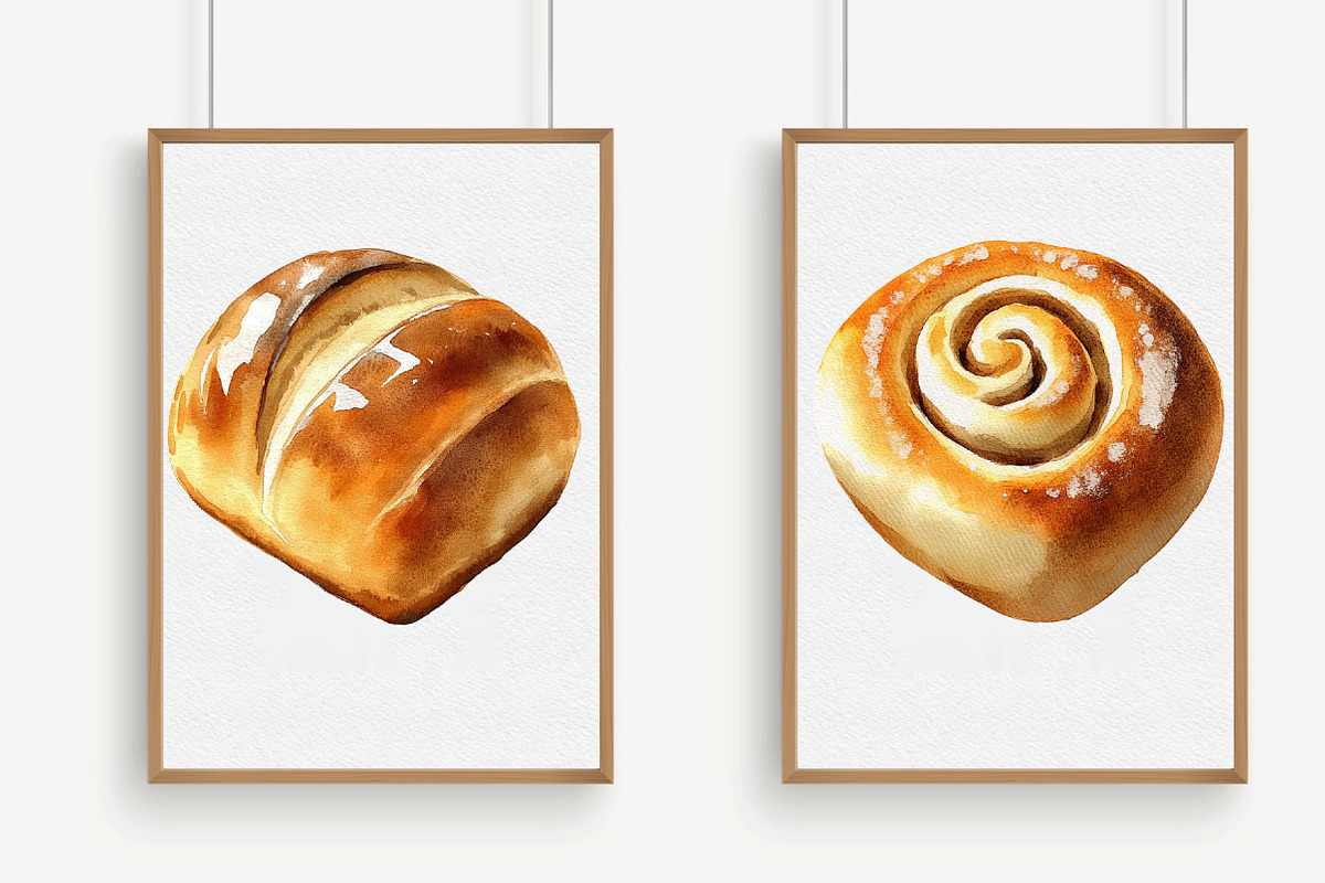 Watercolor Baker's Bread Clipart, an Illustration by Libby Wishes (Photo 4 of 7)