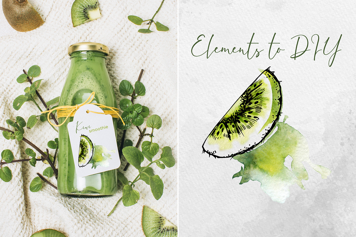 Green detox smoothies, a Food Illustration by MsFlaffy (Photo 2 of 15)